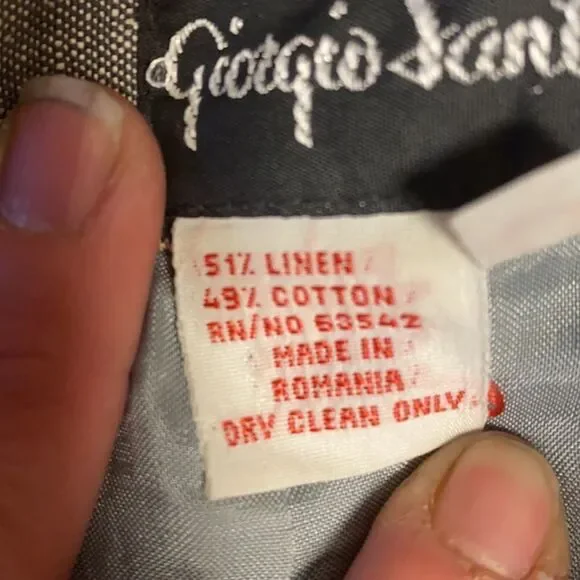 Giorgio Sant’Angelo Linen Plaid Ankle Pants size 6 - Picture 5 of 5